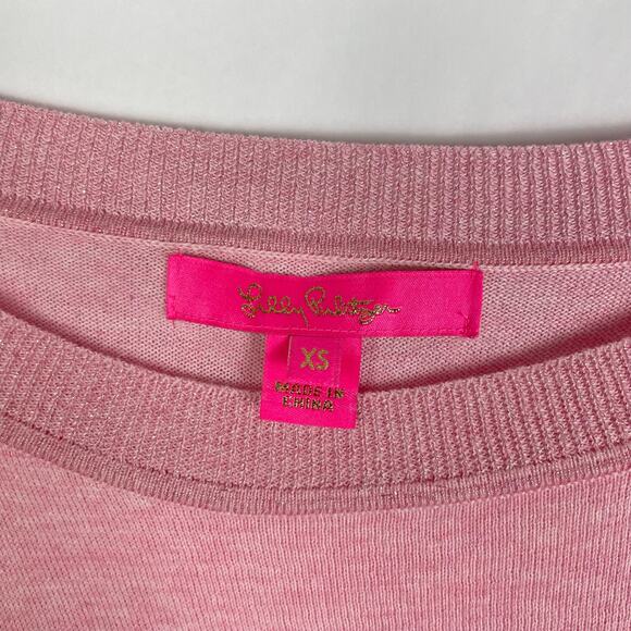 Lilly Pulitzer | Cobo Heather Pink Boatneck Oversized Lightweight Sweater - Picture 9 of 11